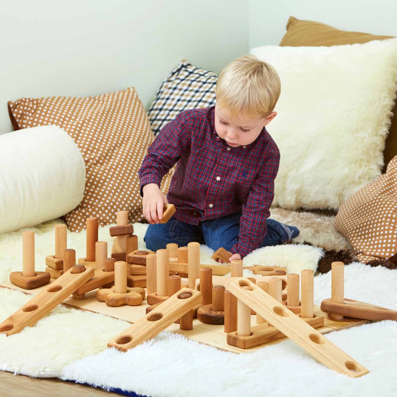 TTS Giant Wooden Stack and Build Construction Set