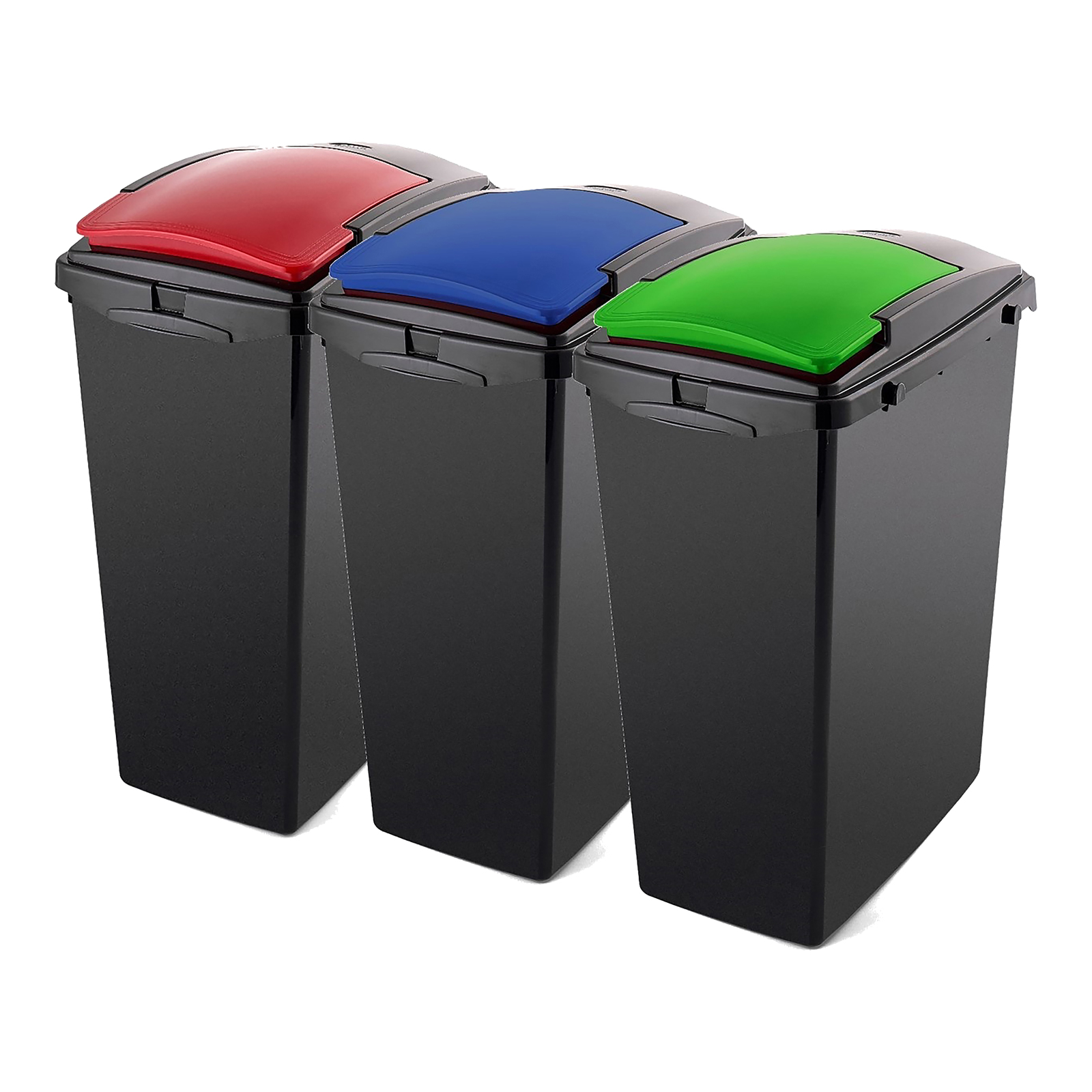 ADDIS Set Of 3 Recycling Bins